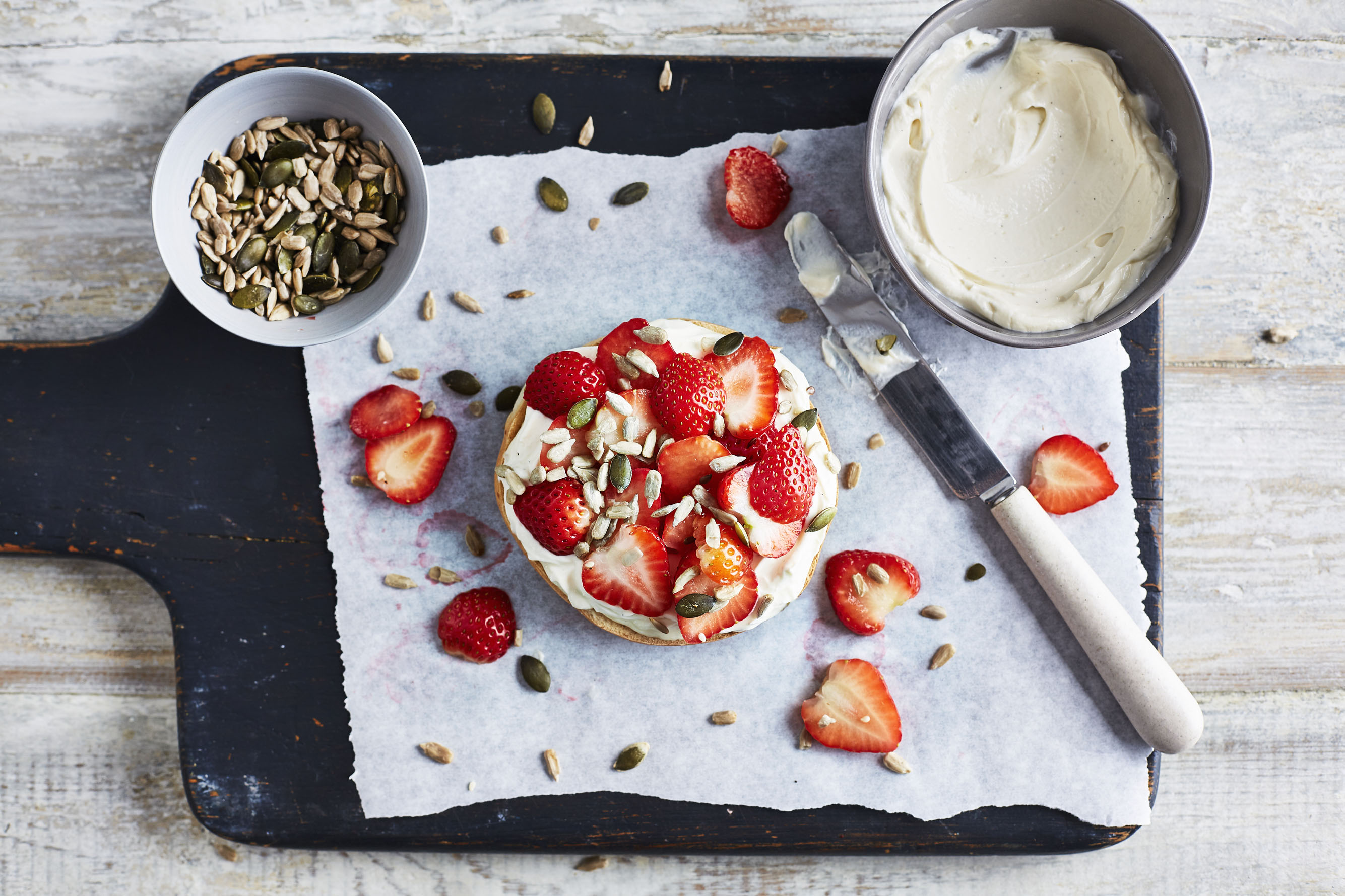 Strawberry Cheesecake Breakfast Bagel