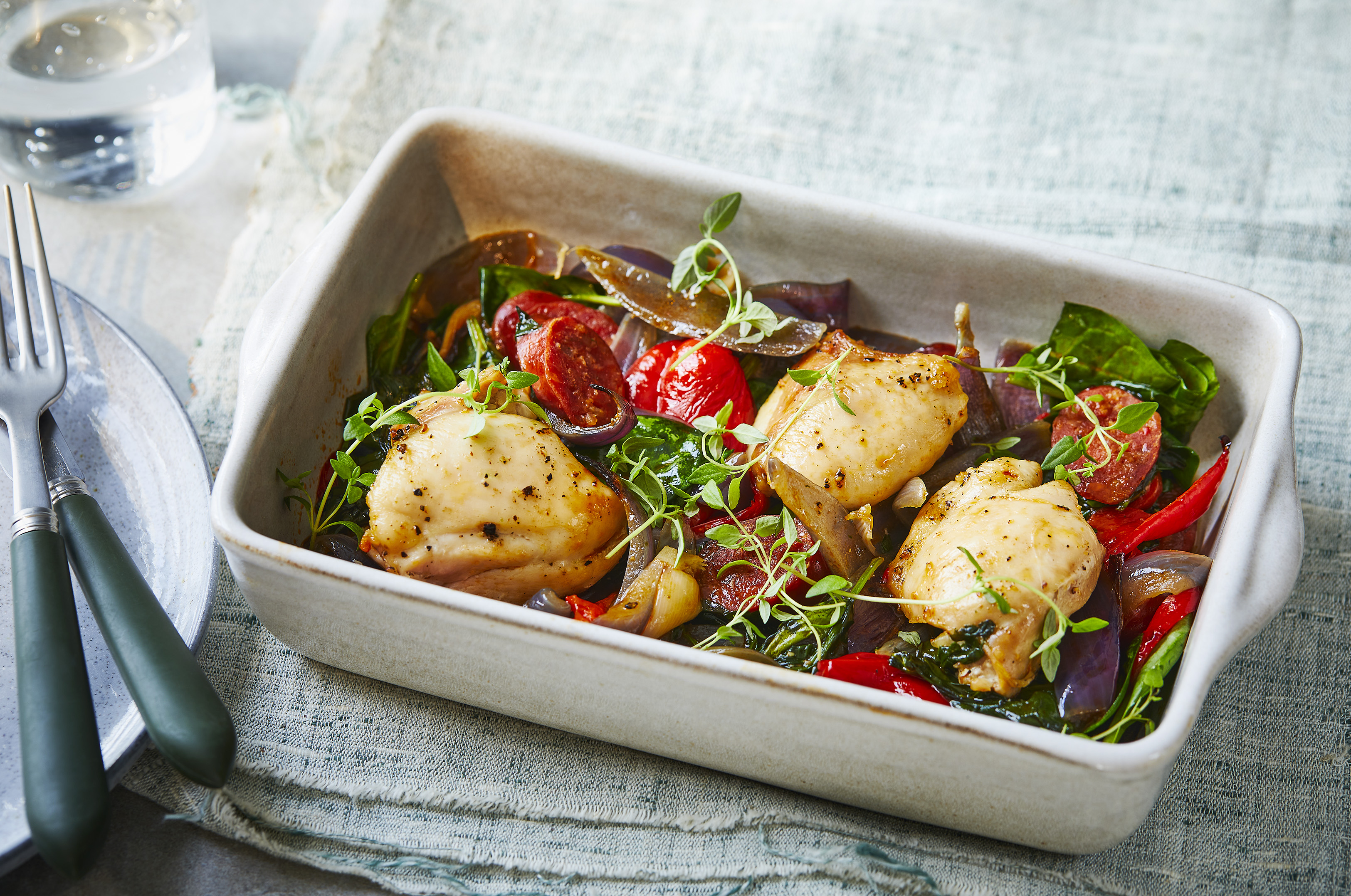 Chicken and Chorizo Traybake