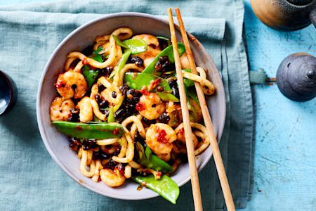Spicy Prawn and Black Bean Noodles