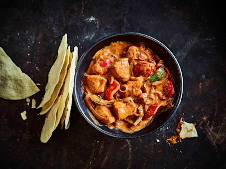 Chicken Jalfrezi with Poppadoms