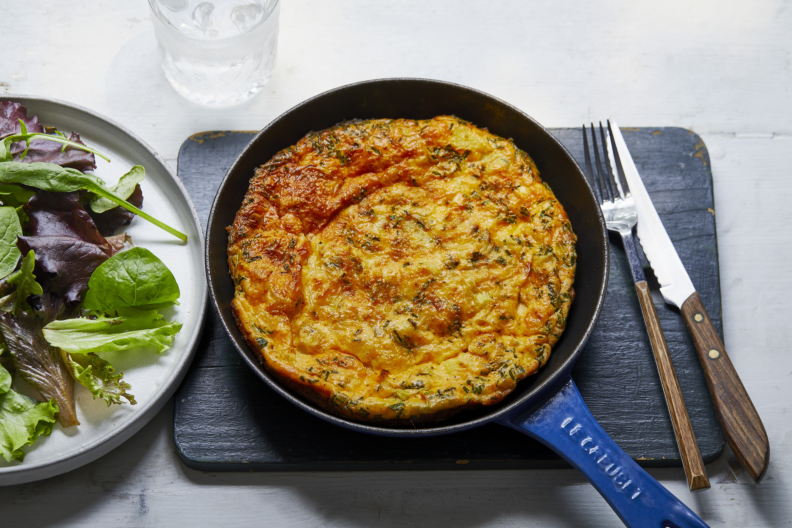 Leek and Gruyere Crustless Quiche