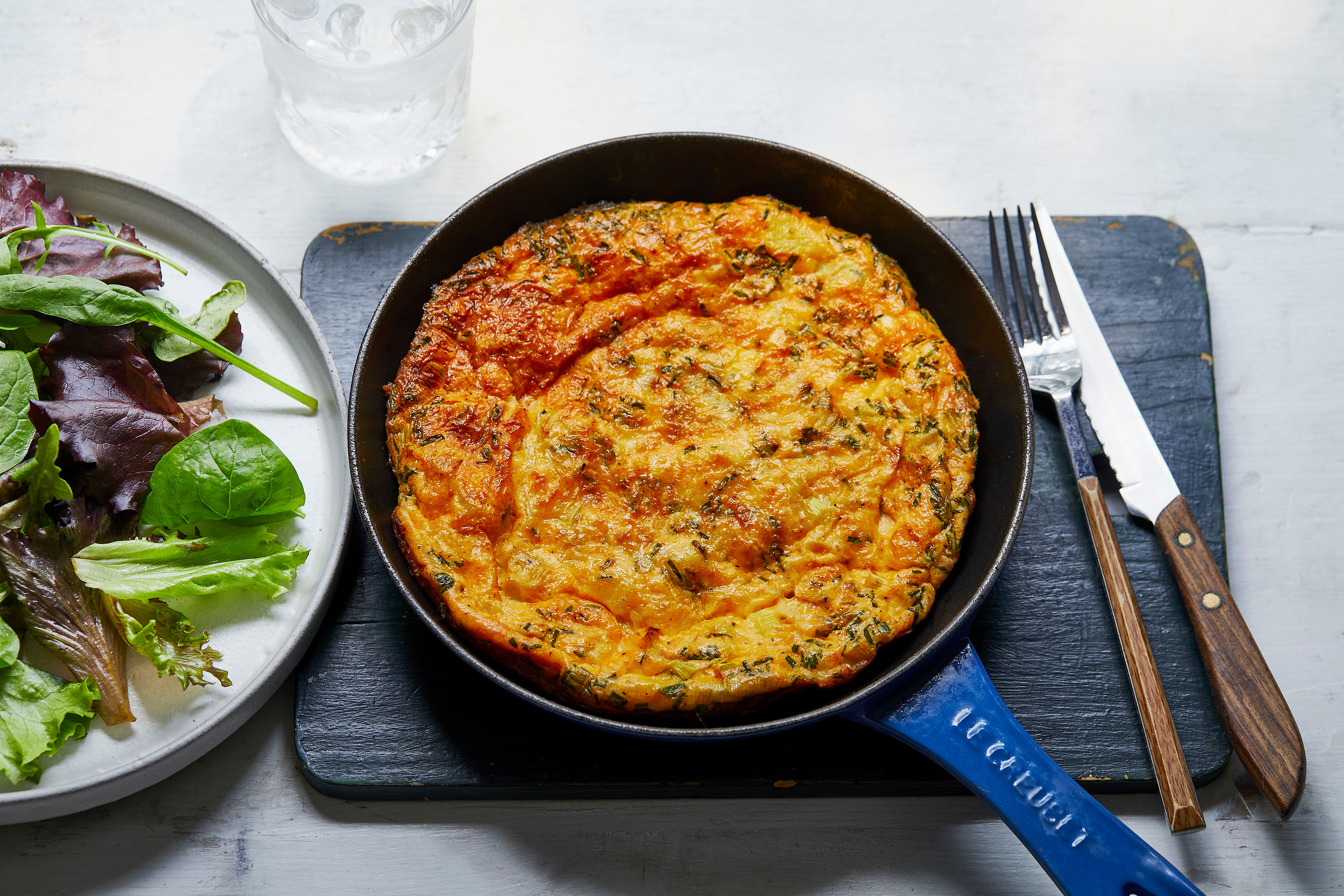 Leek and Gruyere Crustless Quiche