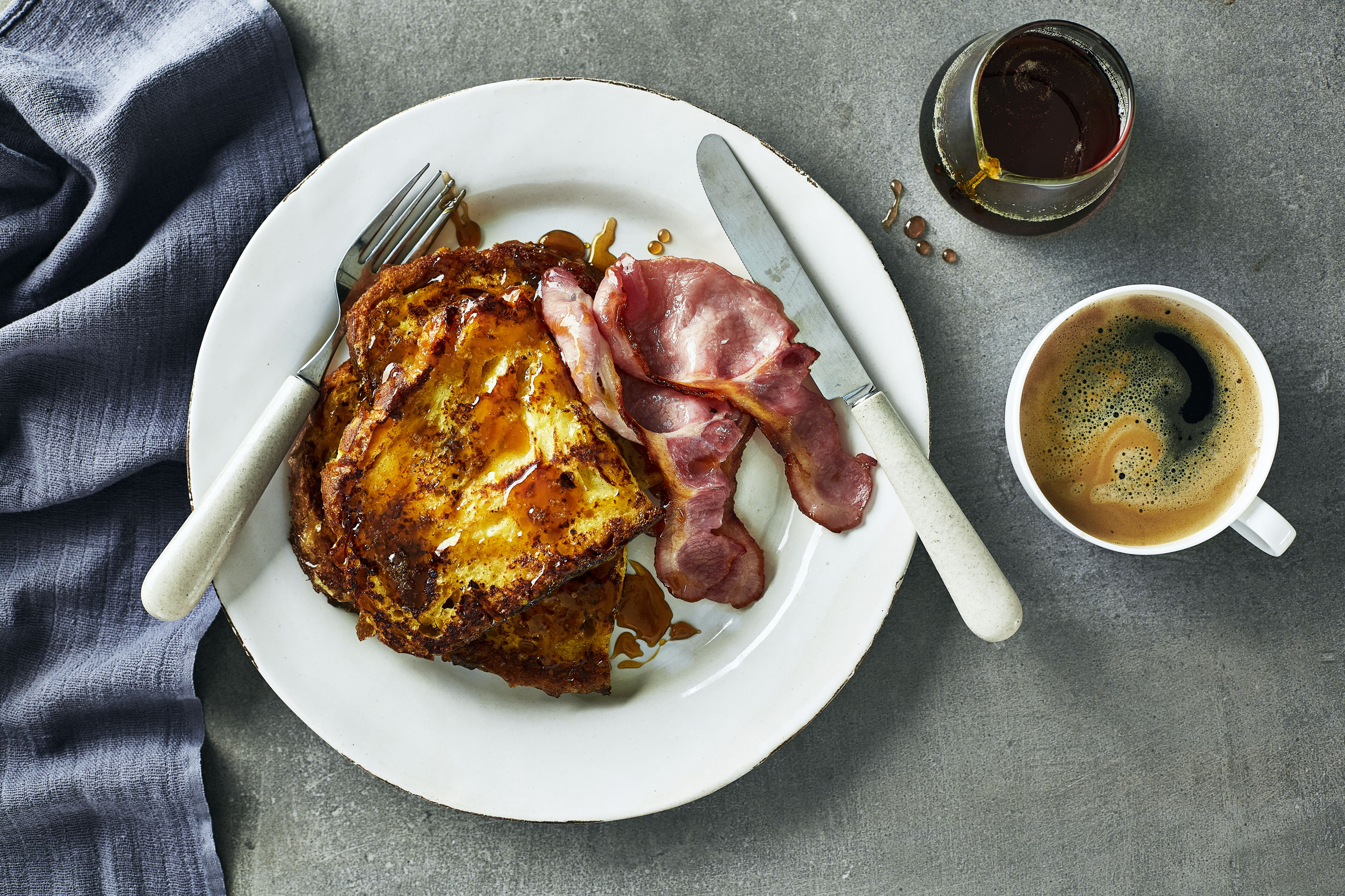 French Toast with Crispy Bacon