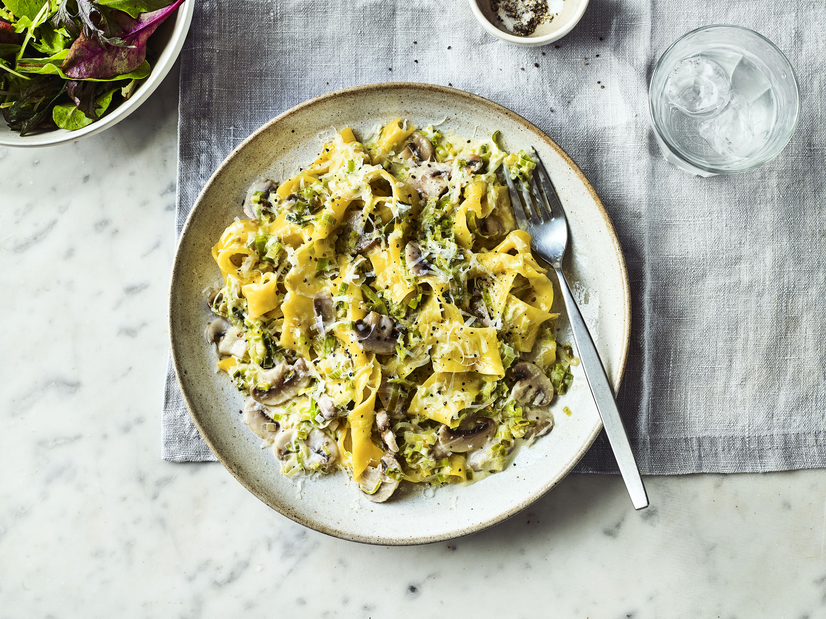 Creamy Leek and Mushroom Pasta