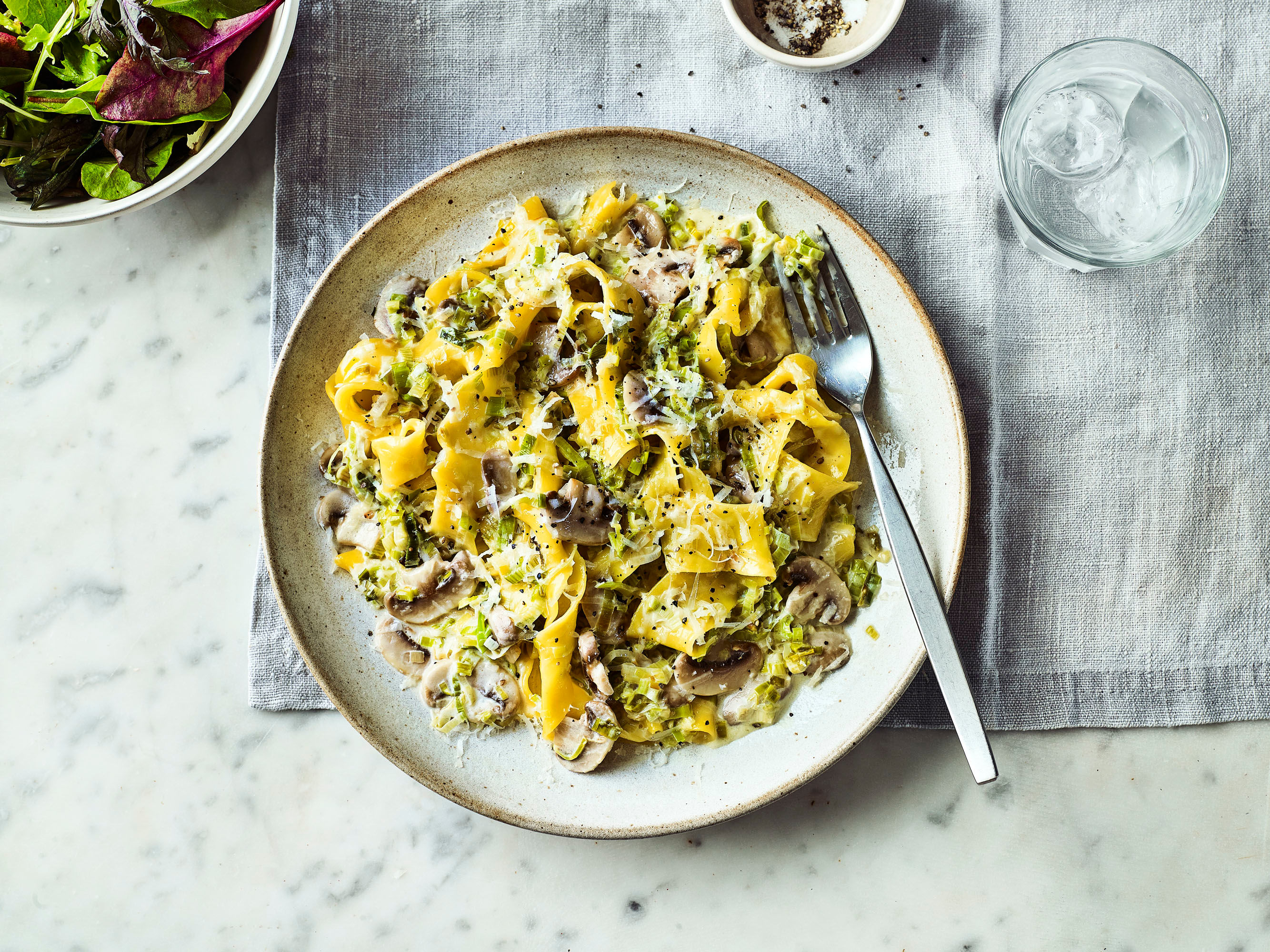Creamy Leek and Mushroom Pasta