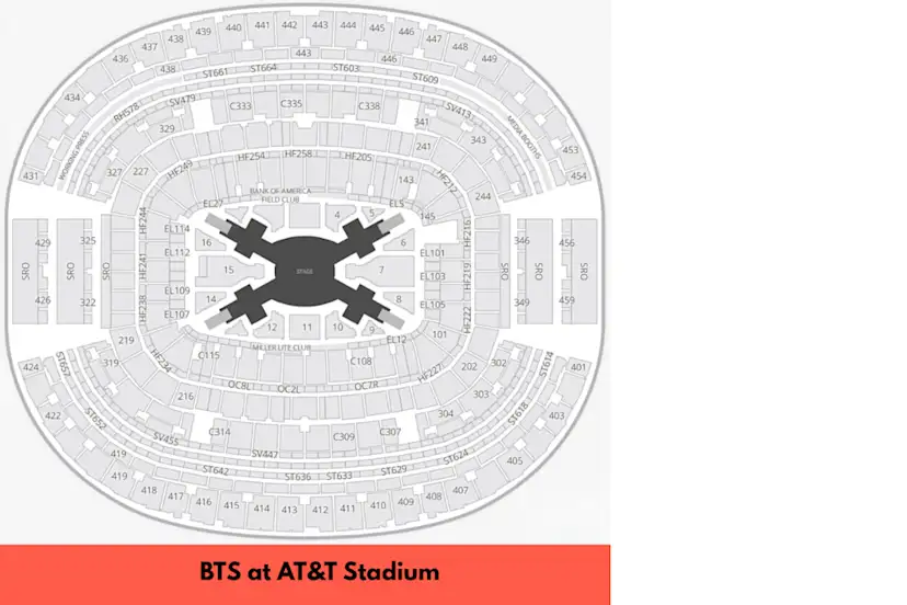 Where to sit at AT&T Stadium for concerts: Best seats and views | SeatGeek