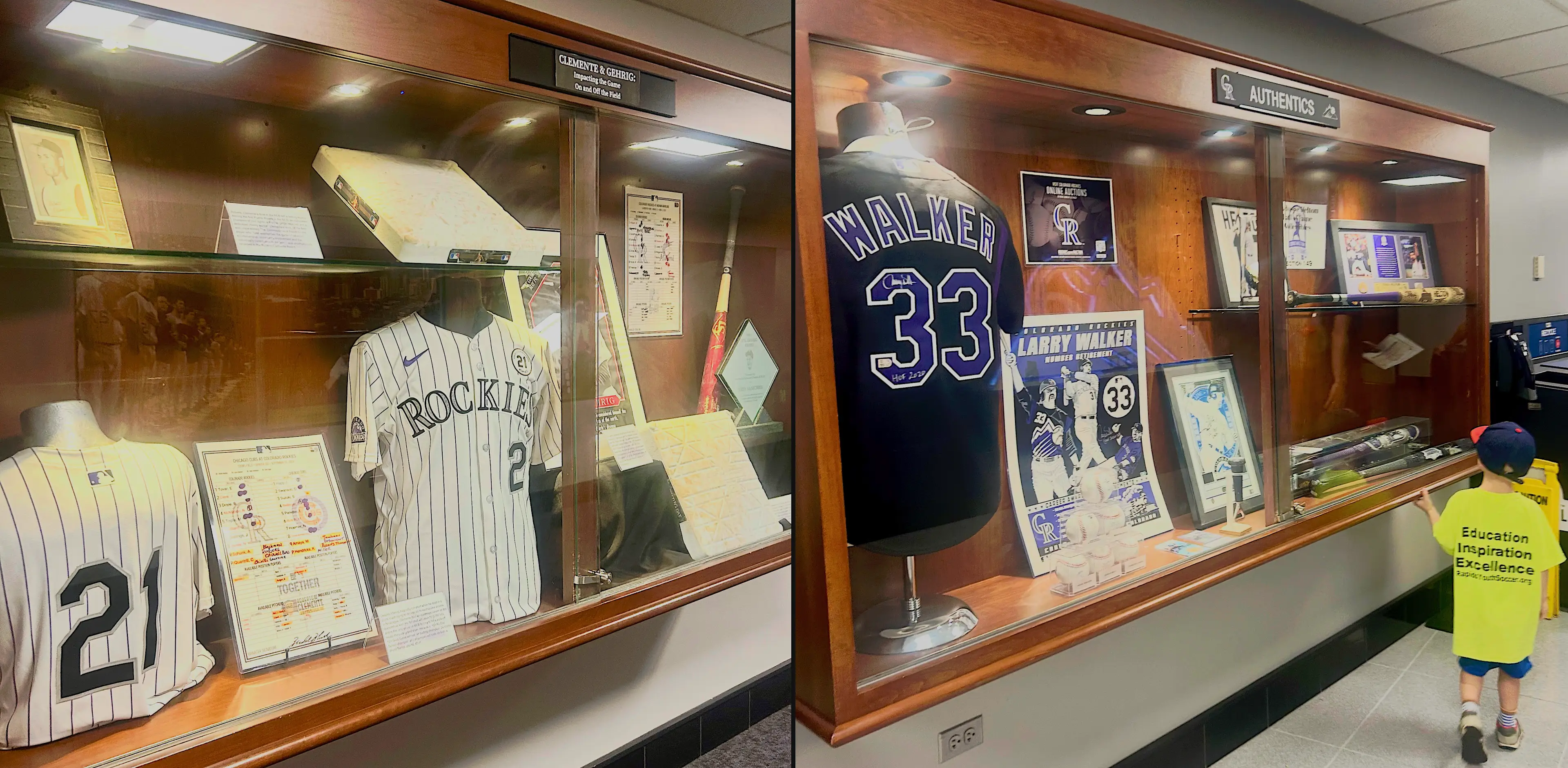 Coors Club Level Memorabilia Wall (Front Row)