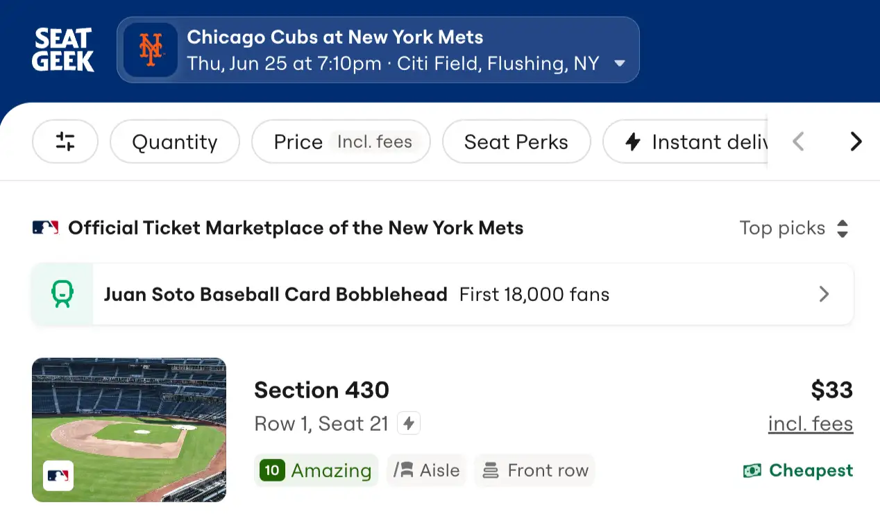 MLB promo example