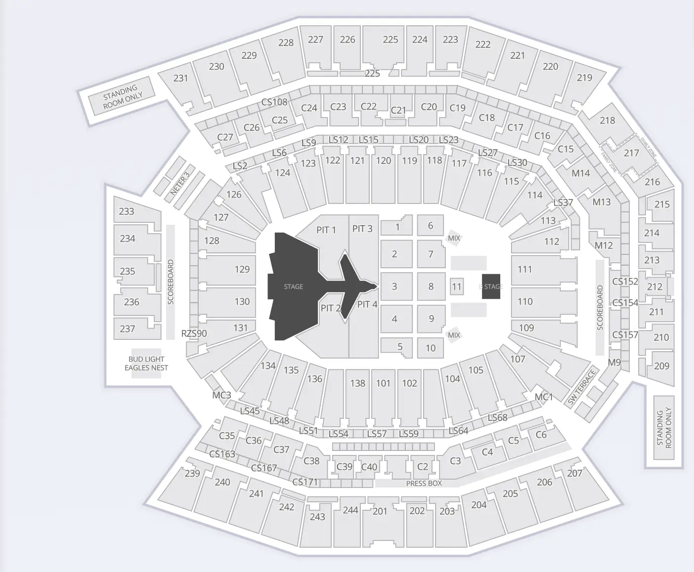 Morgan Wallen tour stage layout