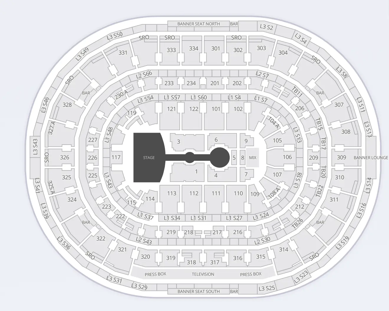 Ariana Grande stage layout