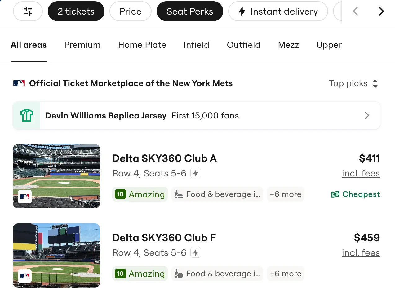 Mets premium tab