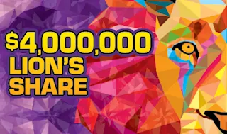 $4,000,000 LION’S SHARE $10 scratch ticket