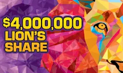 $4,000,000 LION’S SHARE  $10 scratch-off ticket