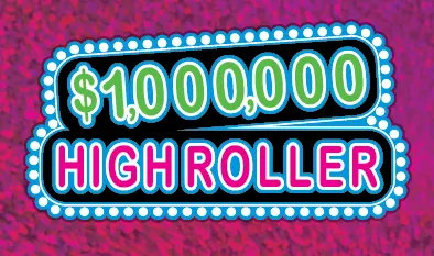 $1,000,000 HIGH ROLLER $5 Massachusetts scratch-off ticket