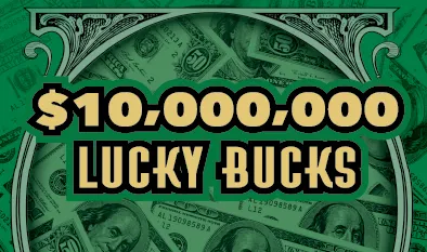 $10,000,000 LUCKY BUCKS $20 Massachusetts scratch-off ticket
