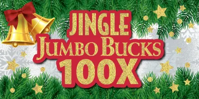 JINGLE JUMBO BUCKS 100X $10 Massachusetts scratch-off ticket