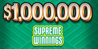$1,000,000 SUPREME WINNINGS $5 scratch ticket