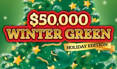 $50,000 Winter Green $10 scratch-off ticket