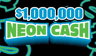 $1,000,000 NEON CASH $5 Massachusetts scratch-off ticket