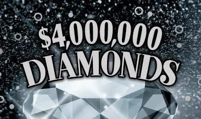 $4,000,000 DIAMONDS $10 Massachusetts scratch-off ticket