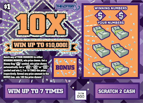 MA Lottery - 10X (#485) - scratch off odds