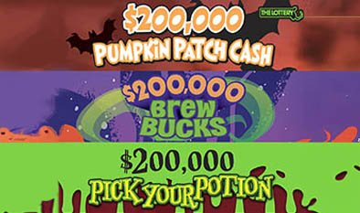 $200,000 HALLOWEEN scratch-off ticket from Massachusetts Lottery
