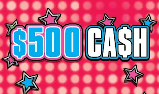 $500 CA$H $5 scratch ticket