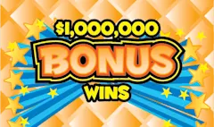 $1,000,000 BONUS WINS $5 scratch-off ticket