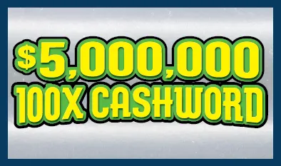 $5,000,000 100X CASHWORD 2024 $20 Massachusetts scratch-off ticket