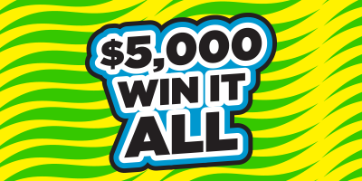 $5,000 WIN IT ALL instant ticket from Massachusetts Lottery