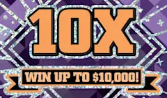 10X $1 scratch-off ticket