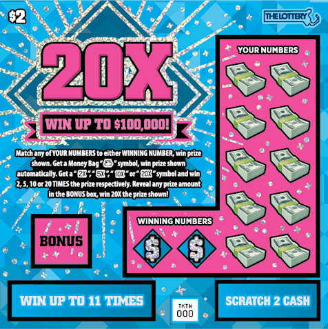 MA Lottery - 20X (#486) - scratch off odds