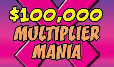 $100,000 MULTIPLIER MANIA $2 Massachusetts scratch-off ticket