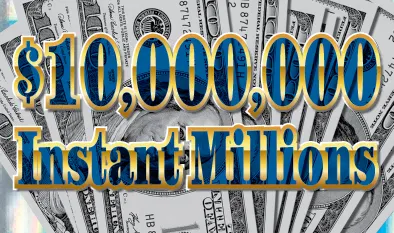$10,000,000 INSTANT MILLIONS  $20 Massachusetts scratch-off ticket