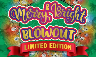 MERRY & BRIGHT BLOWOUT $10 Massachusetts scratch-off ticket