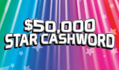 $50,000 Star Cashword $2 Massachusetts scratch-off ticket