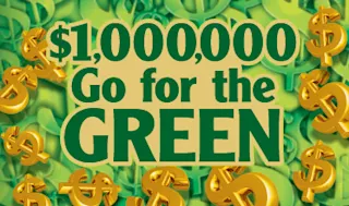 $1,000,000 GO FOR THE GREEN $5 scratch ticket