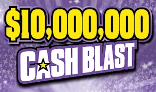$10,000,000 Cash Blast $20 scratch ticket
