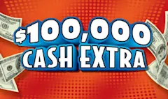 $100,000 CASH EXTRA $2 scratch-off ticket