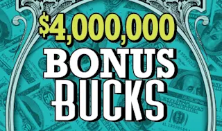 $4,000,000 BONUS BUCKS $10 scratch ticket