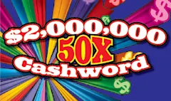 $2,000,000 50X CASHWORD 2024 $10 scratch-off ticket