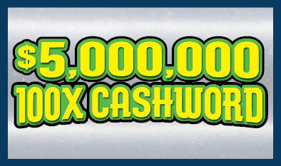 $5,000,000 100X CASHWORD instant ticket from Massachusetts Lottery