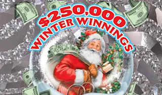 $250,000 WINTER WINNINGS $20 scratch ticket