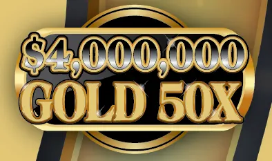 $4,000,000 GOLD 50X  $10 Massachusetts scratch-off ticket