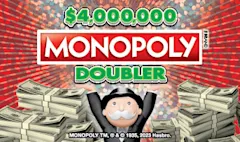 $4,000,000 Monopoly Doubler $10 scratch-off ticket