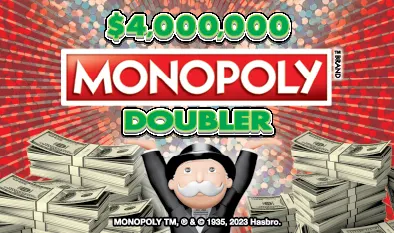 $4,000,000 Monopoly Doubler $10 Massachusetts scratch-off ticket