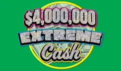 $4,000,000 EXTREME Cash  $10 scratch-off ticket