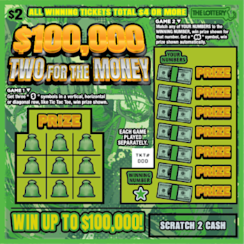MA Lottery - $100,000 TWO FOR THE MONEY (#507) - scratch off odds