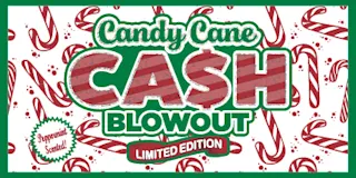 Candy Cane Cash Blowout $5 scratch ticket