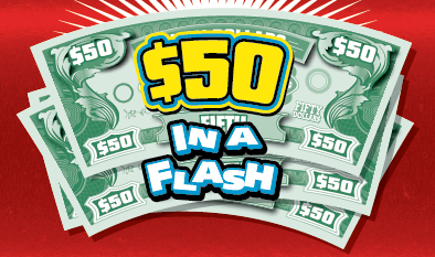 $50 in a Flash instant ticket from Massachusetts Lottery